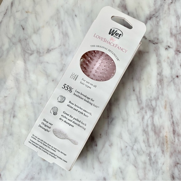 LoveShackFancy x Wet Brush Pink English Ivy Floral MINI Smooth Styler Hair Brush - Picture 2 of 3